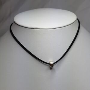 Sterling Silver 925 and 585 Gold Plated Heart Charm Necklace